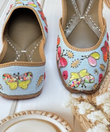 multi coloured hand work jutti for women girls and ladies, handwork jutti, pure leather jutti,