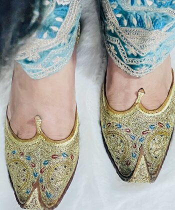 Golden Tilla Brown Antique Tilla Khussa