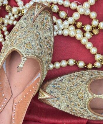 Golden tilla Lahori Khussa for Women