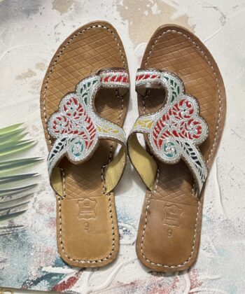 Multi colour, silver Tilledaar Kohlapuri