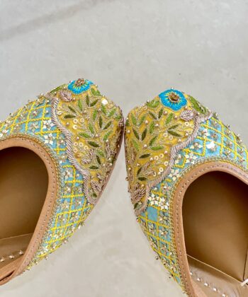 Yellow Phirozy Matching Juti for ladies, jooti, jutti, for, women, ladies,