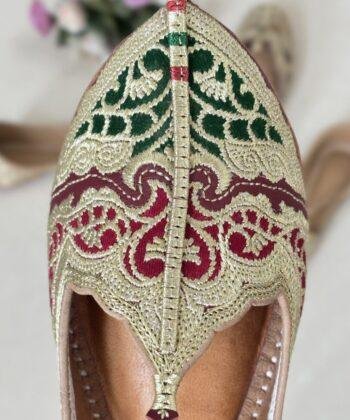 Red Green Golden jutti mojdi style muktsari jutti