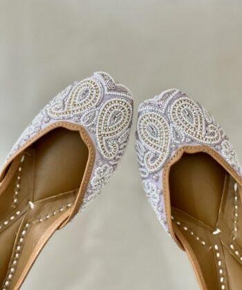 White Pearls jutti for women