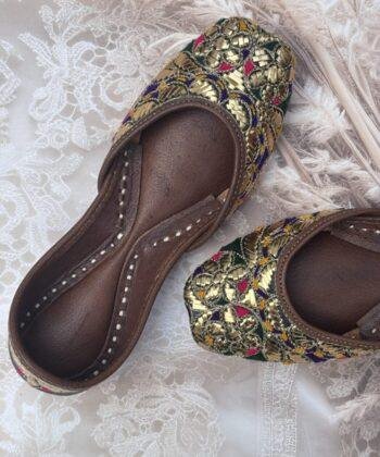 golden mukaish jooti for women jutti women, women juti, kaseeda work juti