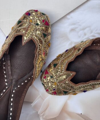 golden mukaish jooti for women jutti women, women juti, kaseeda work juti