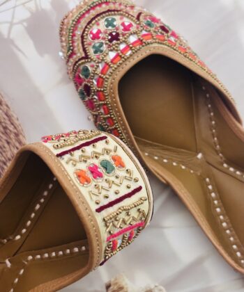 house of vian suhani multi colour embroidered jutti for women available online
