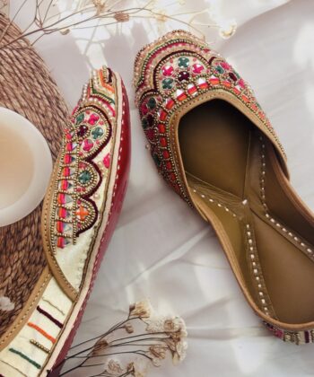 house of vian suhani multi colour embroidered jutti for women available online