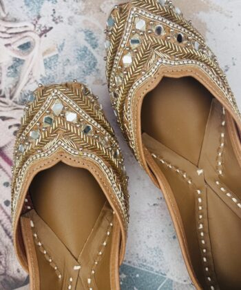 Shiny Golden Jutti for women