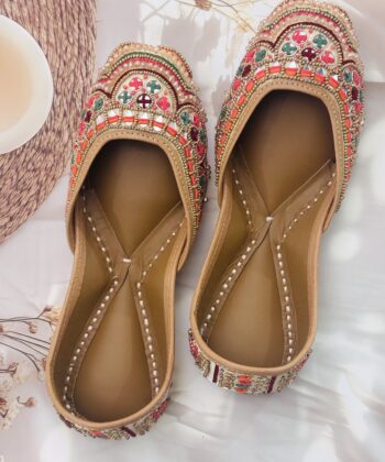 house of vian suhani multi colour embroidered jutti for women available online