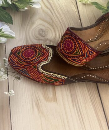 Bold Summery Jooti pure leather cutwork design handwork juti