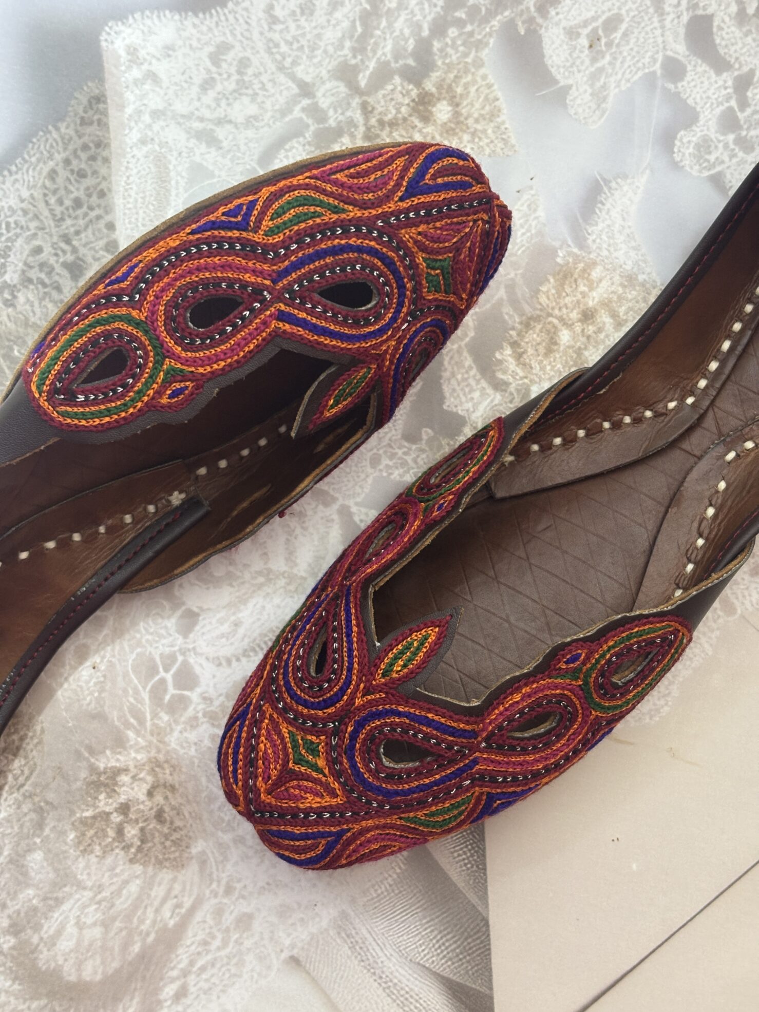 IMG_9613 Bold Summery Jooti pure leather cutwork design handwork juti