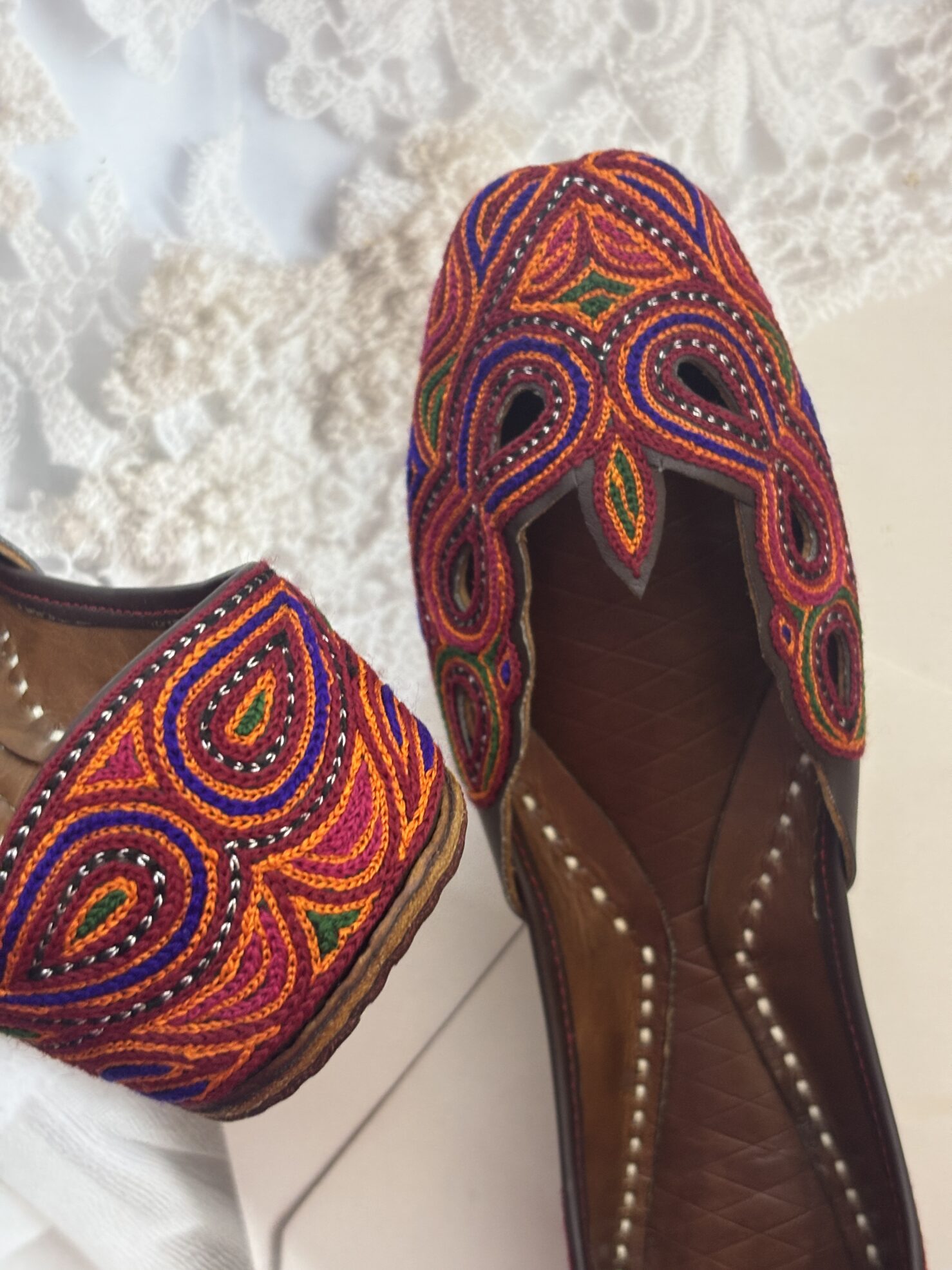 IMG_9615 Bold Summery Jooti pure leather cutwork design handwork juti