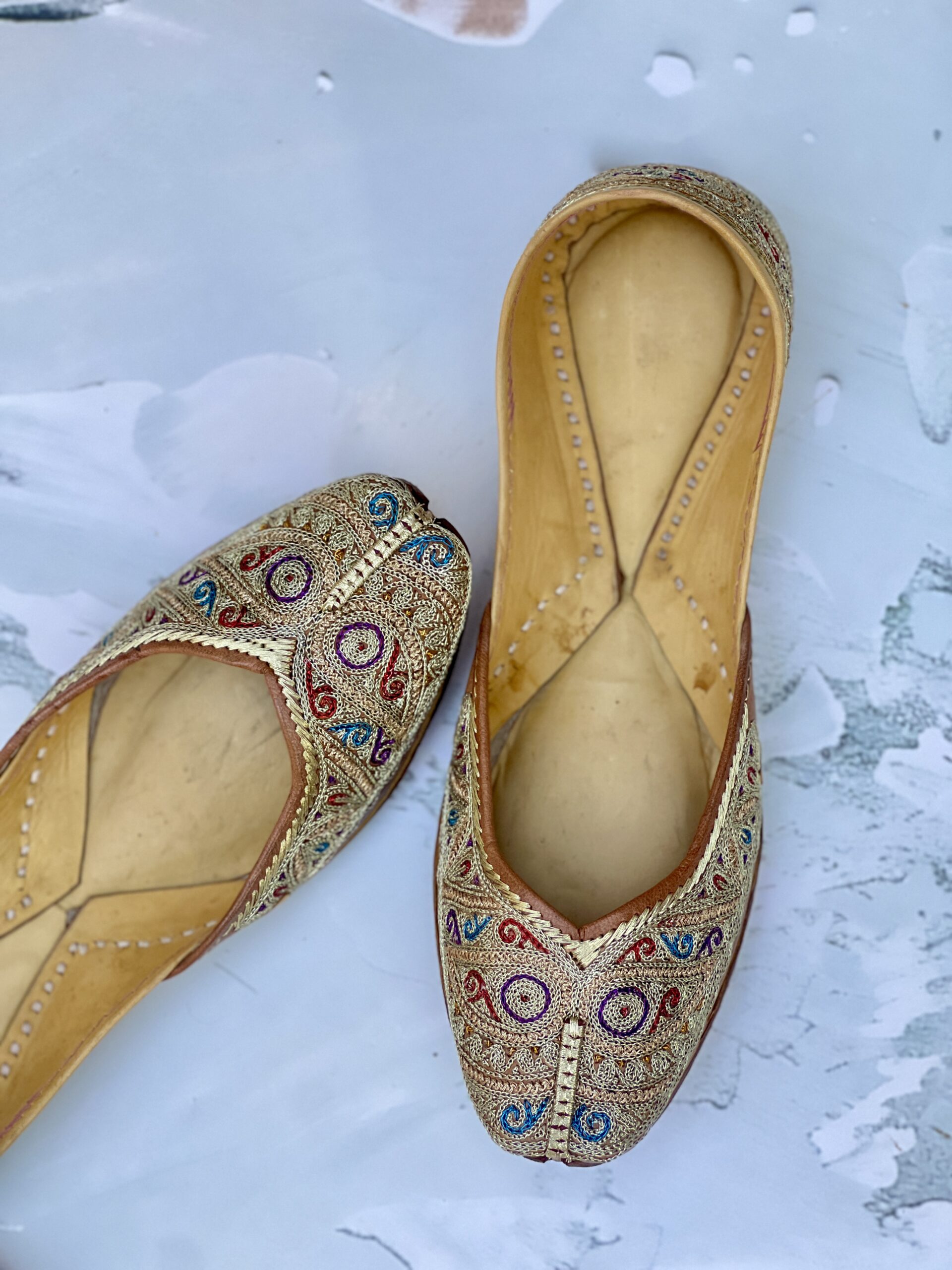 IMG_2954 Golden Antique Bridal mojari, mojri