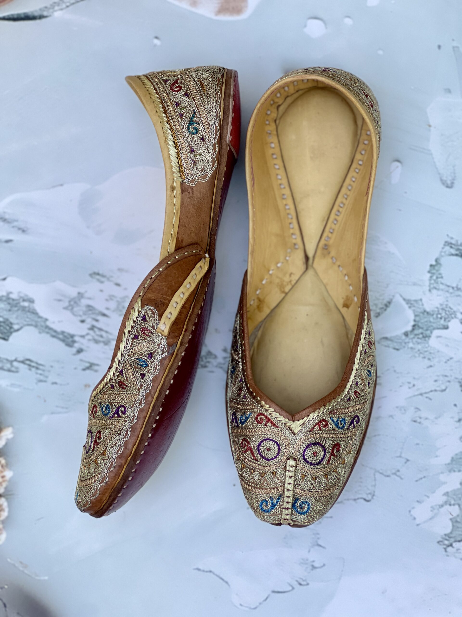 IMG_2955 Golden Antique Bridal Juti jooti