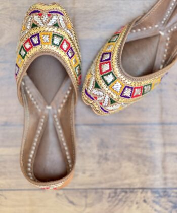 Golden Silver Mukaish Jutti